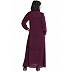 Front open Cardigan abaya- Wine color